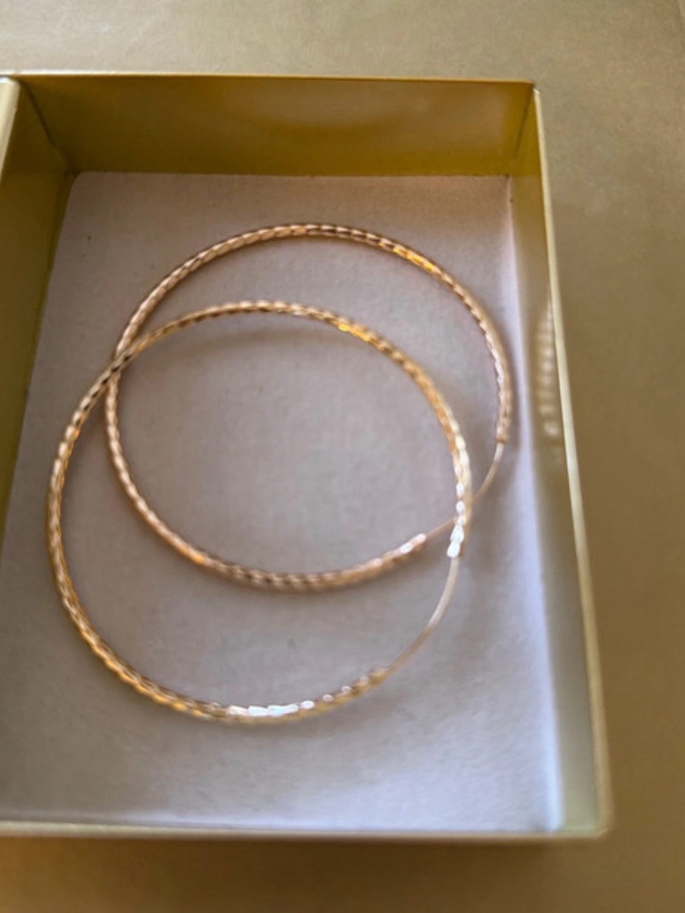 Planet Gold Textured Gold Hoop Earrings